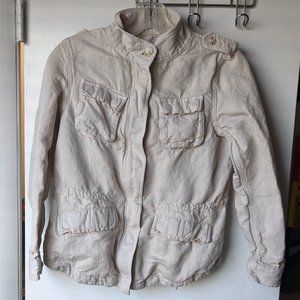 LOFT Petites Khaki Tan Utility Jacket Size SP (Small Petite)